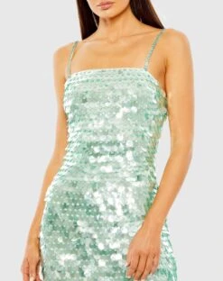 Slim Strap Sequin Paillette Mini Dress -Fashion Dress Shop 10033 Mint CL scaled