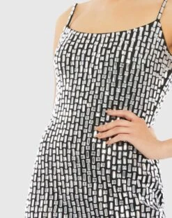 Beaded Tank Mini Dress -Fashion Dress Shop 10782 BLK 3 WS scaled