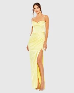 Bustier Side Ruched Bodycon Gown -Fashion Dress Shop 11562 LEM Default 1 WS scaled