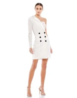 One Sleeve Tuxedo Dress