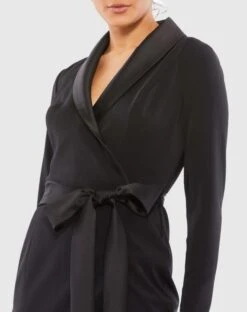 Long Sleeve Tuxedo Mini Dress -Fashion Dress Shop 12508 BLK 3 WS scaled