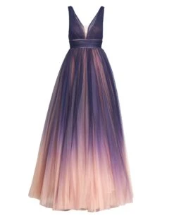 Sleeveless Ombre Tulle Ball Gown -Fashion Dress Shop 20221 G