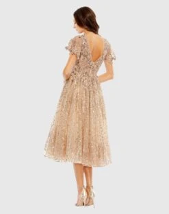 Embellished Butterfly Fit And Flare Dress 10 Embellished Butterfly Fit And Flare Dress -Fashion Dress Shop 20392 Taupe BK scaled