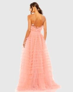 Strapless Ruffle Gown With Feathers -Fashion Dress Shop 20530 ARO 2 WS scaled
