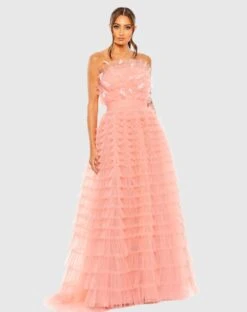 Strapless Ruffle Gown With Feathers -Fashion Dress Shop 20530 ARO Default 1 WS scaled