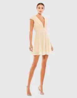 Sequined Cap Sleeve Fit & Flare Mini Dress 9 Sequined Cap Sleeve Fit & Flare Mini Dress -Fashion Dress Shop 26306 PRC 1 WS scaled