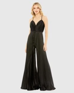 Pleated Plunge Neck Wide Leg Jumpsuit 28 Pleated Plunge Neck Wide Leg Jumpsuit -Fashion Dress Shop 26319 Black AB scaled