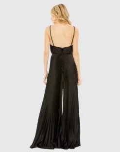 Pleated Plunge Neck Wide Leg Jumpsuit 29 Pleated Plunge Neck Wide Leg Jumpsuit -Fashion Dress Shop 26319 Black BK 1 scaled