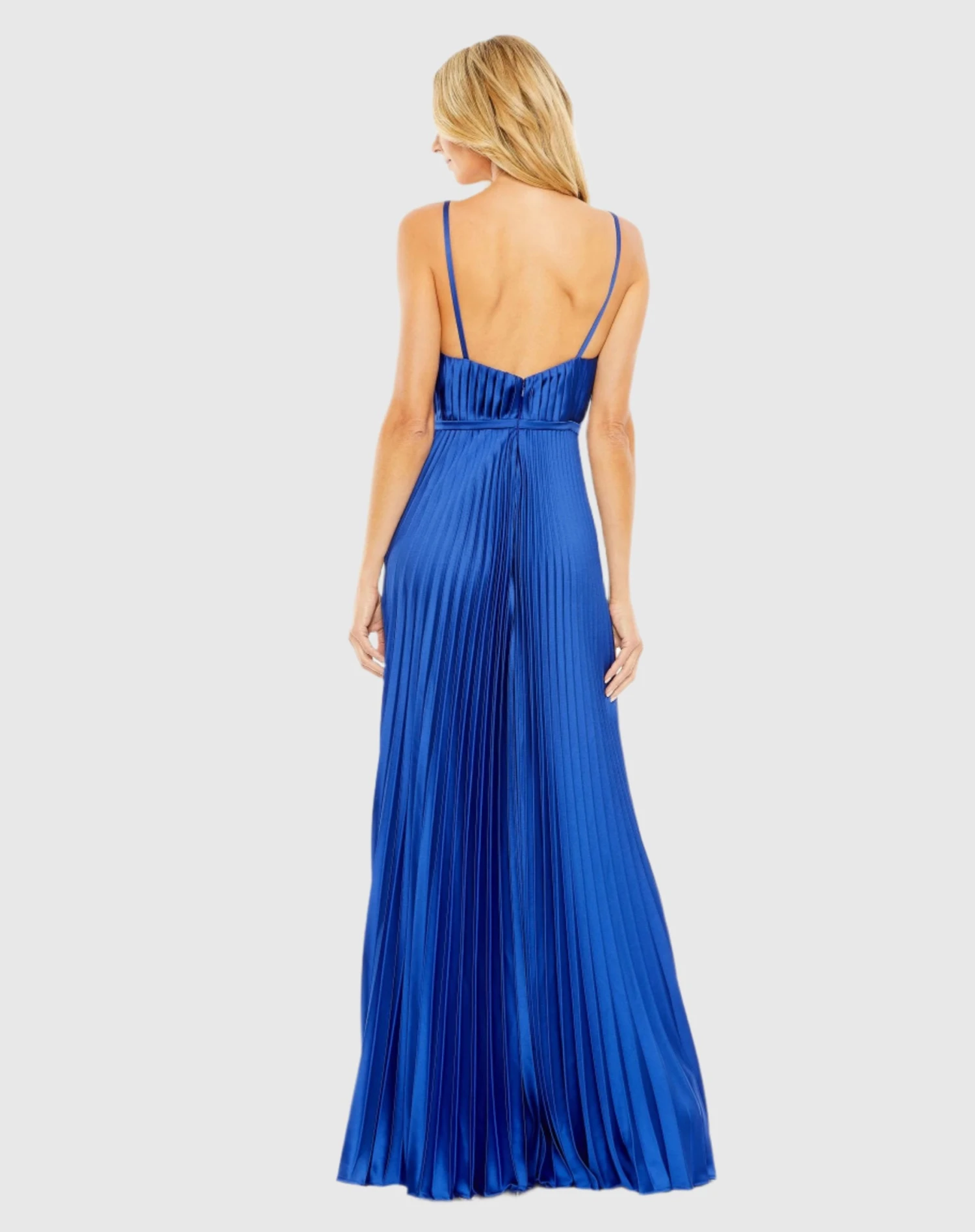 Pleated Plunge Neck Wide Leg Jumpsuit 2 Pleated Plunge Neck Wide Leg Jumpsuit - Image 2