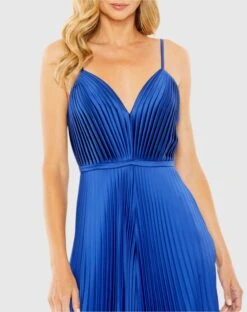 Pleated Plunge Neck Wide Leg Jumpsuit 31 Pleated Plunge Neck Wide Leg Jumpsuit -Fashion Dress Shop 26319 Royal CL