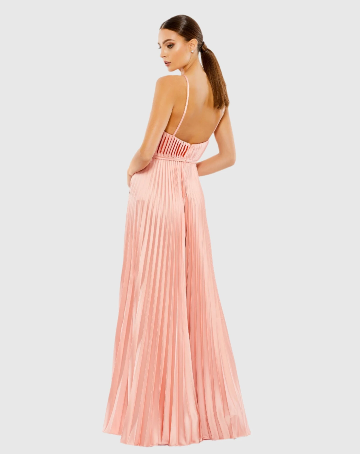 Pleated Plunge Neck Wide Leg Jumpsuit 14 Pleated Plunge Neck Wide Leg Jumpsuit - Image 14