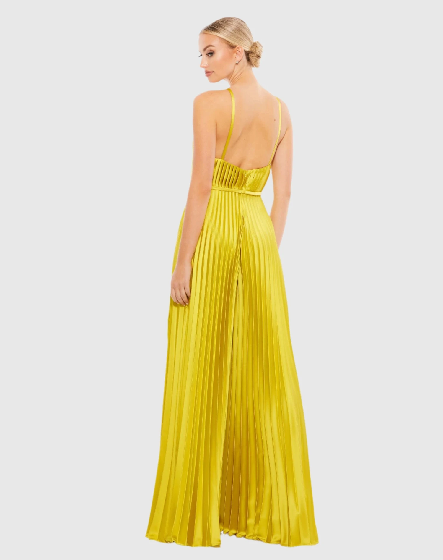 Pleated Plunge Neck Wide Leg Jumpsuit 17 Pleated Plunge Neck Wide Leg Jumpsuit - Image 17
