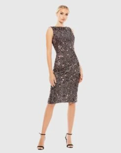 Draped Back Boatneck Sequined Cocktail Dress -Fashion Dress Shop 26438 BOO 1 WS scaled