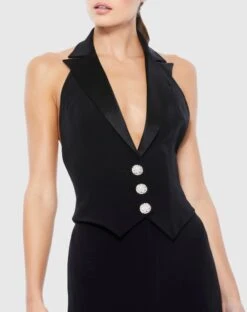 Black Tuxedo Halter Jumpsuit -Fashion Dress Shop 2643 JET 3 WS scaled