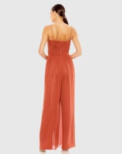 Ruched Sleeveless Tie Jumpsuit -Fashion Dress Shop 2651 Cinnamon BK scaled