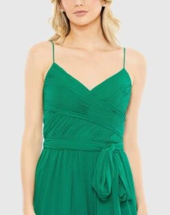 Ruched Sleeveless Tie Jumpsuit -Fashion Dress Shop 2651 Emerald CL scaled
