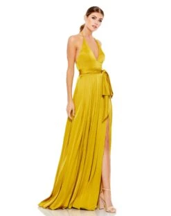Charmeuse Halter Strap Soft Tie Waist Gown -Fashion Dress Shop 26531 CTR 1 WS scaled