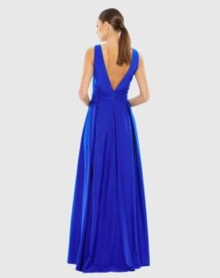 Jersey Plunge Neck Evening Gown 10 Jersey Plunge Neck Evening Gown -Fashion Dress Shop 26578 Royal BK scaled