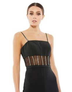 Rhinestone Accented Mesh Jumpsuit -Fashion Dress Shop 26601 BLK 3 WS scaled