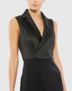 Asymmetrical Sleeveless Faux Tuxedo Jumpsuit -Fashion Dress Shop 26603 BLK 3 WS scaled