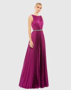 Pleated Sleeveless Bateau Gown 7 Pleated Sleeveless Bateau Gown -Fashion Dress Shop 26610 Berry AB scaled
