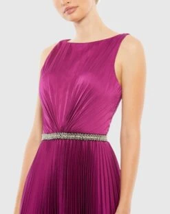 Pleated Sleeveless Bateau Gown 6 Pleated Sleeveless Bateau Gown -Fashion Dress Shop 26610 Berry CL scaled