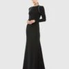 Raglan Long Sleeve High Neck Gown