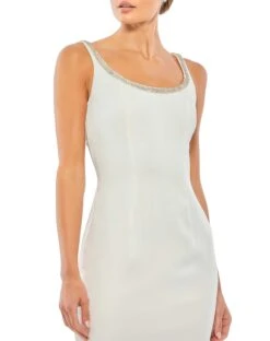 Jeweled Scoop Neck Fitted Midi Dress 7 Jeweled Scoop Neck Fitted Midi Dress -Fashion Dress Shop 26681 Ivory CL scaled