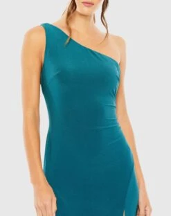 One Shoulder Cowl Back Jersey Midi Dress -Fashion Dress Shop 27140 Peacock CL scaled