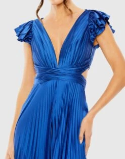 Ruffle Cap Sleeve Cutout Heat Pleated Jumpsuit 5 Ruffle Cap Sleeve Cutout Heat Pleated Jumpsuit -Fashion Dress Shop 27361 Cobalt CL scaled