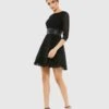 Shimmer Infused Pleated Mini Dress