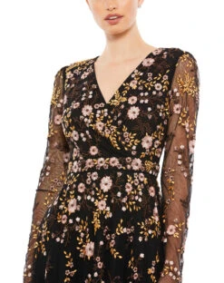 Floral Embroidered A-Line Cocktail Dress -Fashion Dress Shop 35103 BMU 3 WS