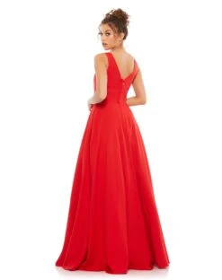 Classic Sleeveless A-Line Ball Gown -Fashion Dress Shop 48924 Red BK
