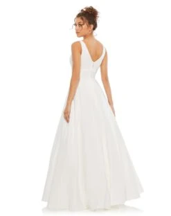 Classic Sleeveless A-Line Ball Gown -Fashion Dress Shop 48924 WHT 2 WS scaled