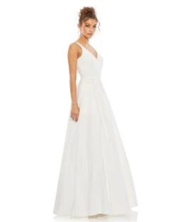 Classic Sleeveless A-Line Ball Gown -Fashion Dress Shop 48924 WHT 4 WS scaled