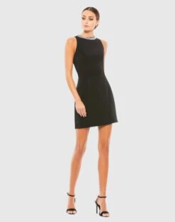 Bejeweled Bodycon Mini Dress -Fashion Dress Shop 49280 BLK 1 WS scaled