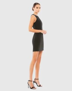 Bejeweled Bodycon Mini Dress -Fashion Dress Shop 49280 BLK 4 WS scaled