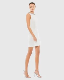 Bejeweled Bodycon Mini Dress -Fashion Dress Shop 49280 WHT 4 WS scaled