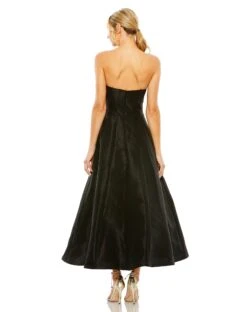 Strapless Ballgown With Bow Detail -Fashion Dress Shop 49605 Black BK