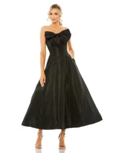 Strapless Ballgown With Bow Detail -Fashion Dress Shop 49605 BLK Default 1 WS