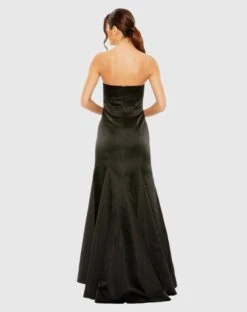 Strapless Bow Mermaid Gown -Fashion Dress Shop 49701 BLK 2 WS