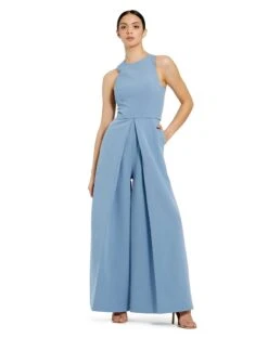 Sleeveless Pleated Panted Wide Leg Jumpsuit | Sample | Sz. 2