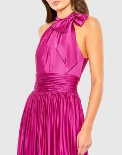 Ruffle Halter Neck Gown -Fashion Dress Shop 50658 Fuchsia CL scaled