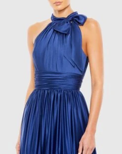 Ruffle Halter Neck Gown -Fashion Dress Shop 50658 Sapphire CL scaled