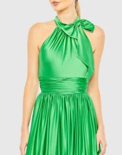 Ruffle Halter Neck Gown -Fashion Dress Shop 50658 SpringGreen CL scaled