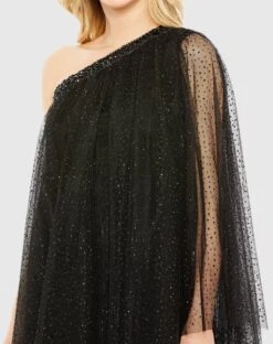 Rhinestone Embellished Waistband A Line Skirt -Fashion Dress Shop 50689 BLK 3 WS