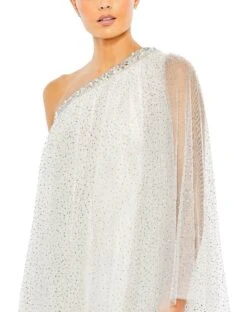 Rhinestone Embellished Waistband A Line Skirt -Fashion Dress Shop 50689 WHT 3 WS