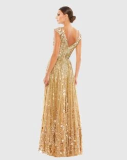 Sequin & Floral Embellished Evening Gown -Fashion Dress Shop 5223 CHM 2 WS scaled