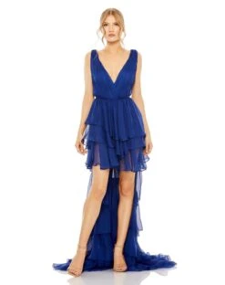 High Low Tiered Gown With Built In Bodysuit | Sample | Sz. 2