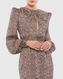 Floral Print Keyhole Long Sleeve Mini Dress 5 Floral Print Keyhole Long Sleeve Mini Dress -Fashion Dress Shop 55389 BMU 3 WS scaled
